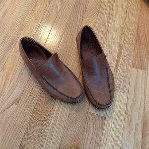 [Bruno Magli] Tan Leather Slip-On Loafers